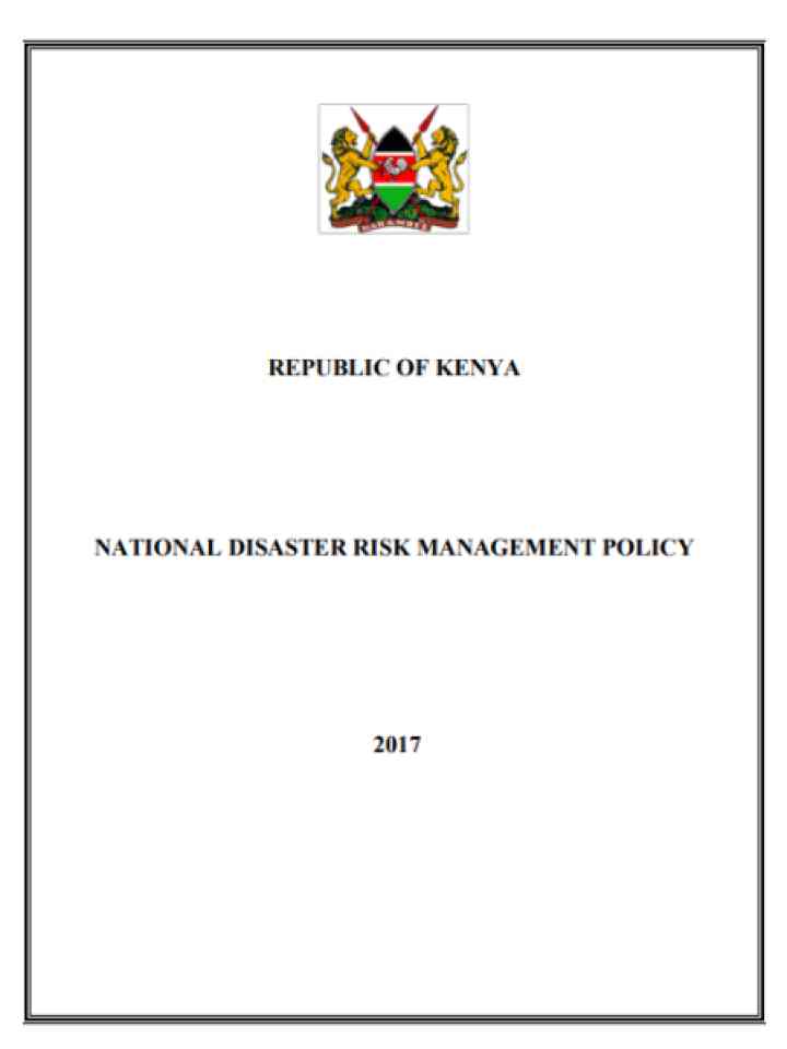 Cover and source: Government of Kenya