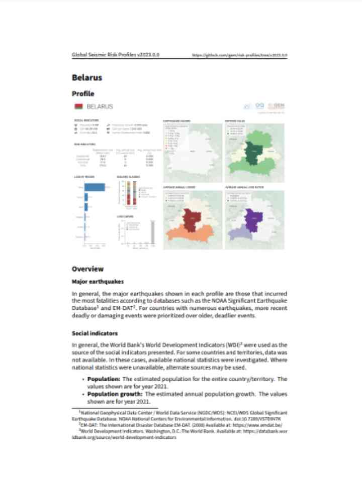 Cover and source: Global Earthquake Model Foundation