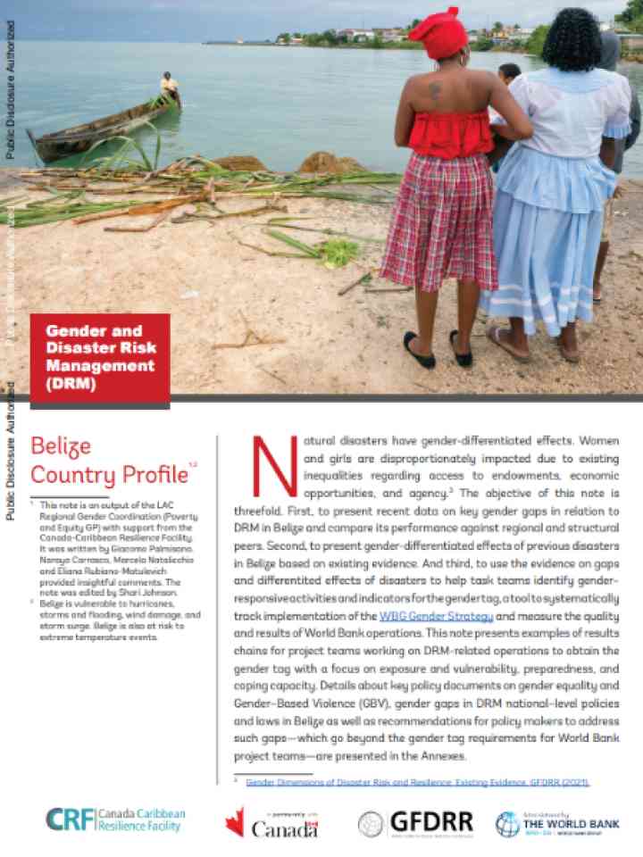 Cover and source: Global Facility for Disaster Reduction and Recovery