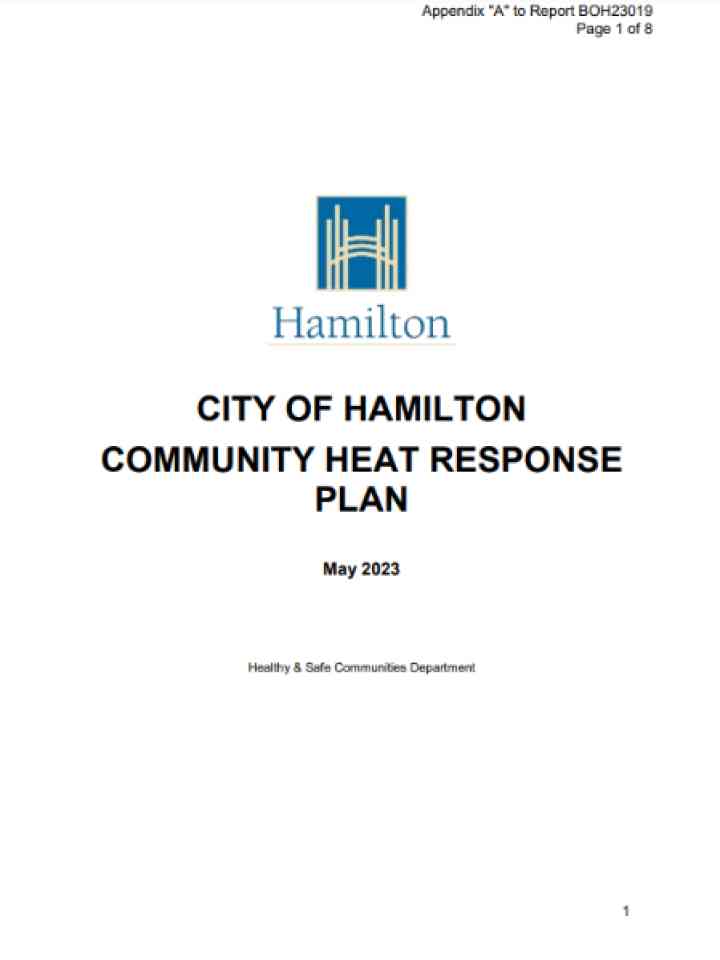 Cover and source: City of Hamilton