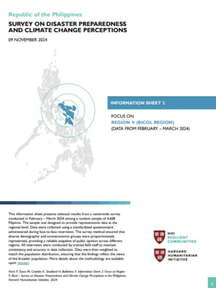 Cover and source: Harvard Humanitarian Initiative