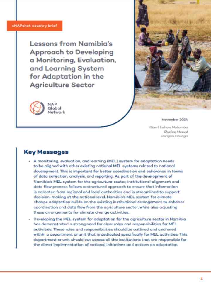 Cover and source: National Adaptation Plan (NAP) Global Network