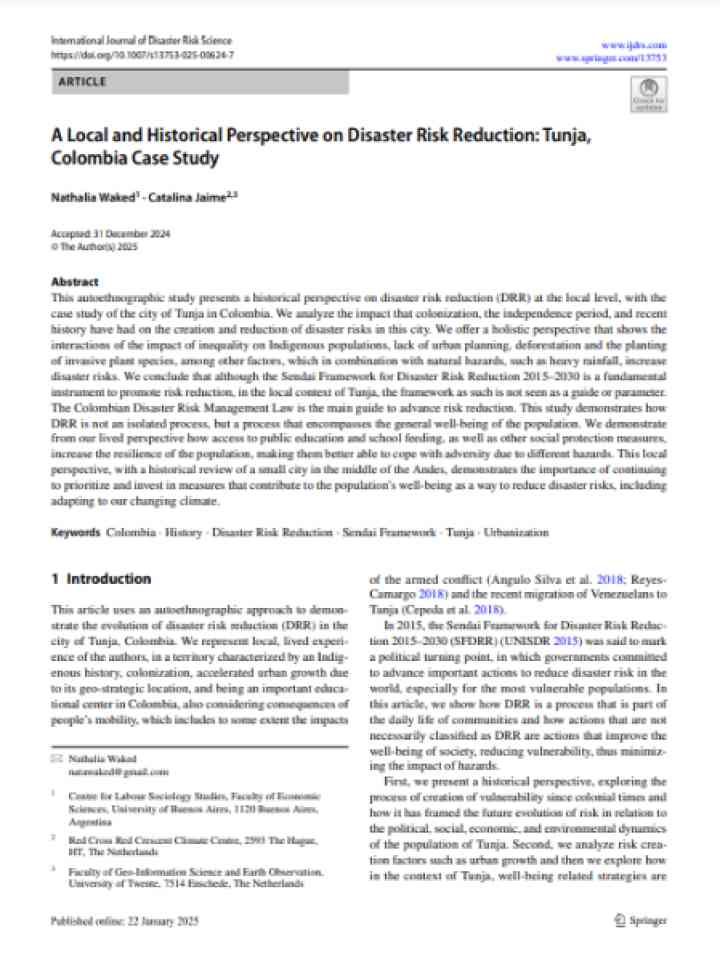 Cover and source: International Journal of Disaster Risk Science