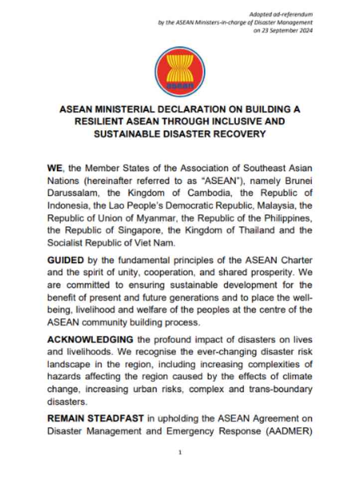 Cover and source: Association of South East Asian Nations