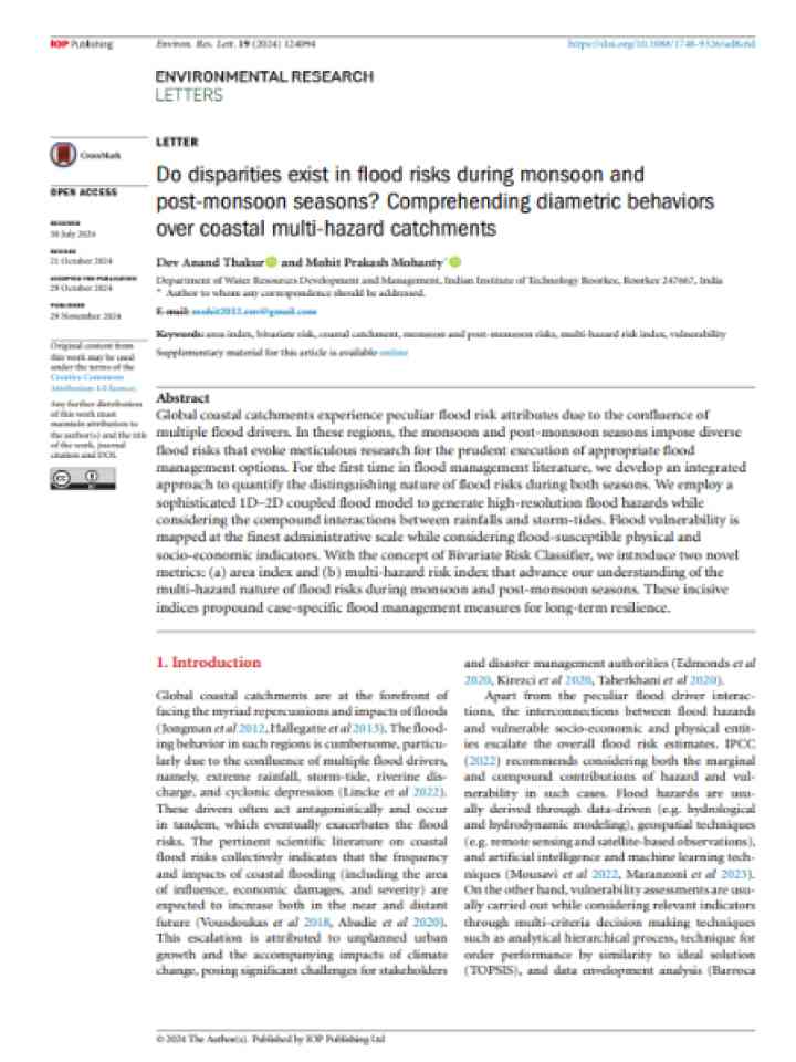 Cover and source: Environmental Research Letters