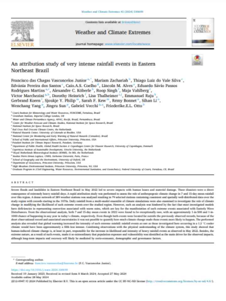 Cover and source: Weather and Climate Extremes