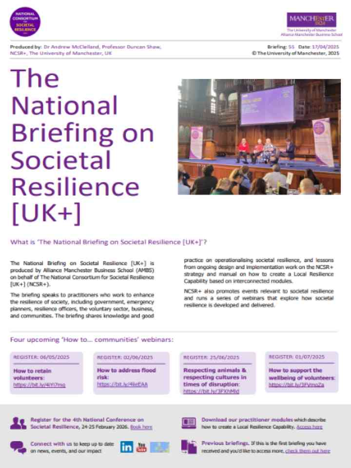 Cover and source: National Consortium for Societal Resilience