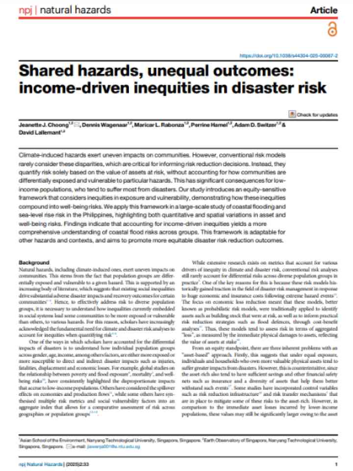 Cover and source: Natural Hazards (Springer)