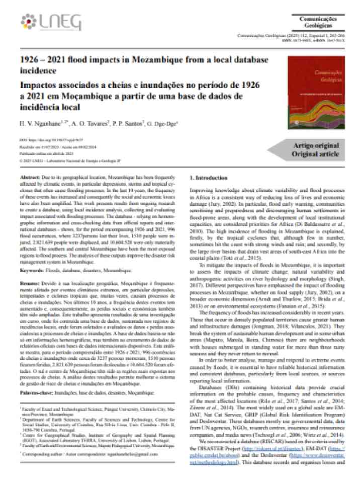 Cover and source: Laboratório Nacional de Energia e Geologia