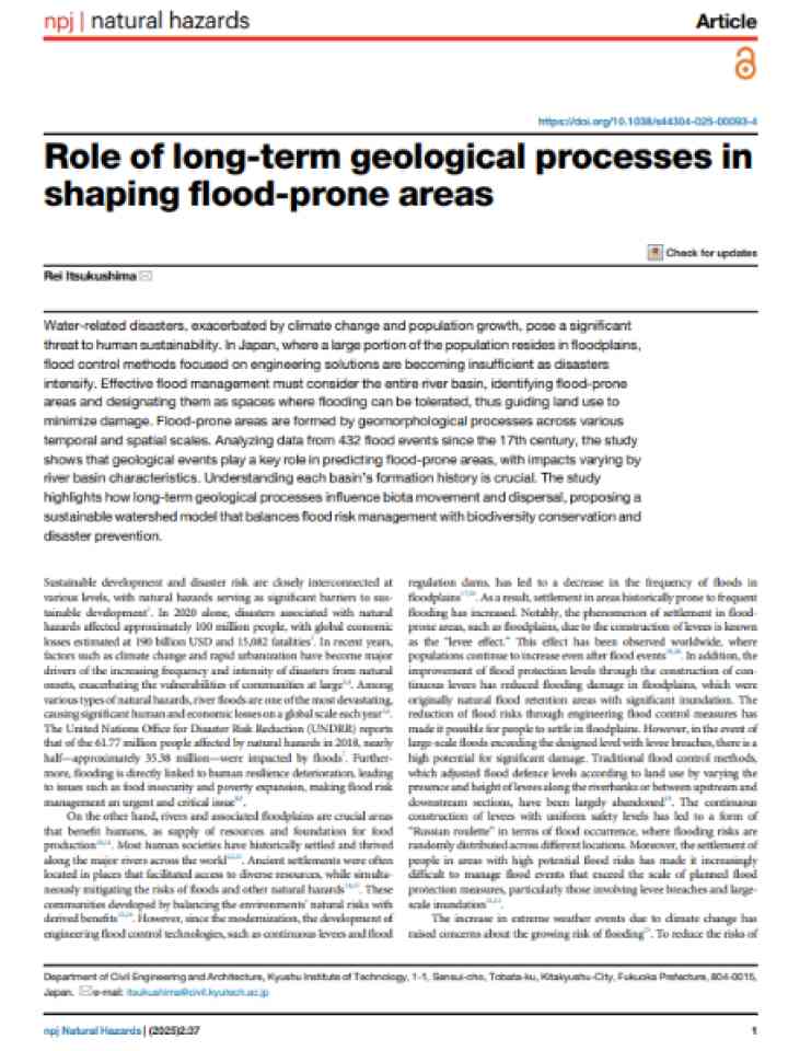 Cover and source: npj Natural Hazards