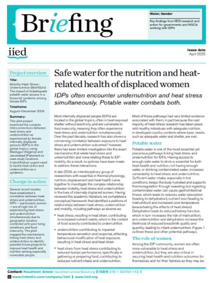 Cover and source: International Institute for Environment and Development