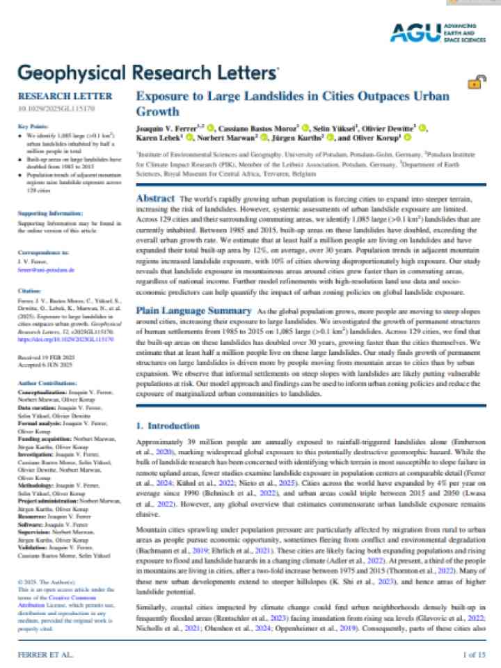Cover and source: Potsdam Institute for Climate Impact Research