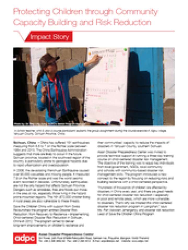 Protecting children through community capacity building and risk ...