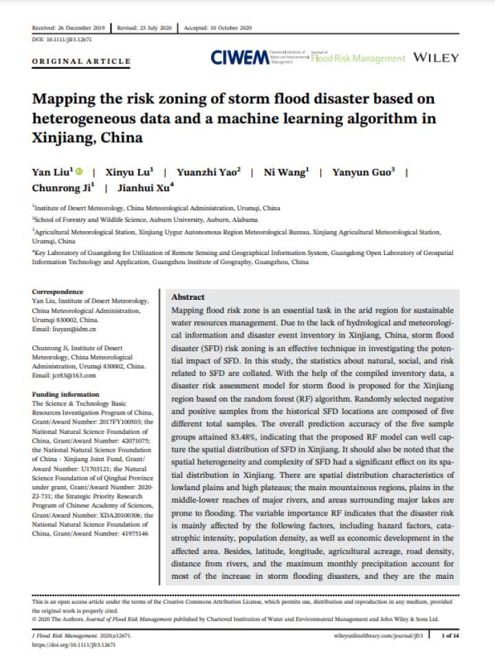 Mapping The Risk Zoning Of Storm Flood Disaster Based On Heterogeneous