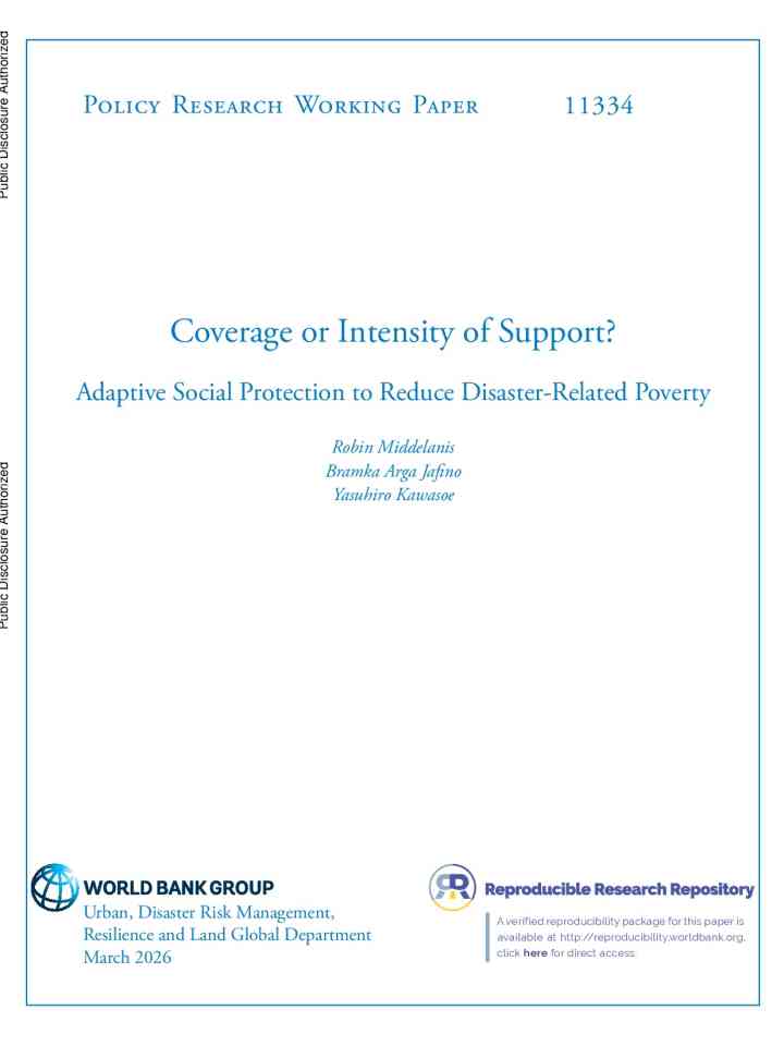 Coverage or intensity of support? Adaptive social protection to reduce disaster-related poverty thumbnail