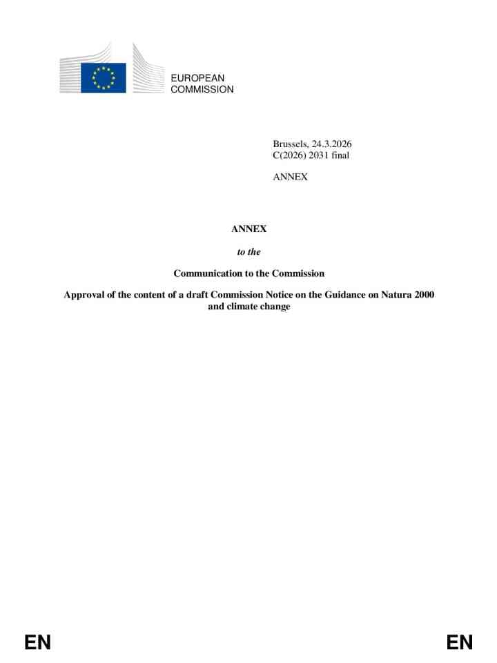 Guidance on Natura 2000 and climate change  thumbnail