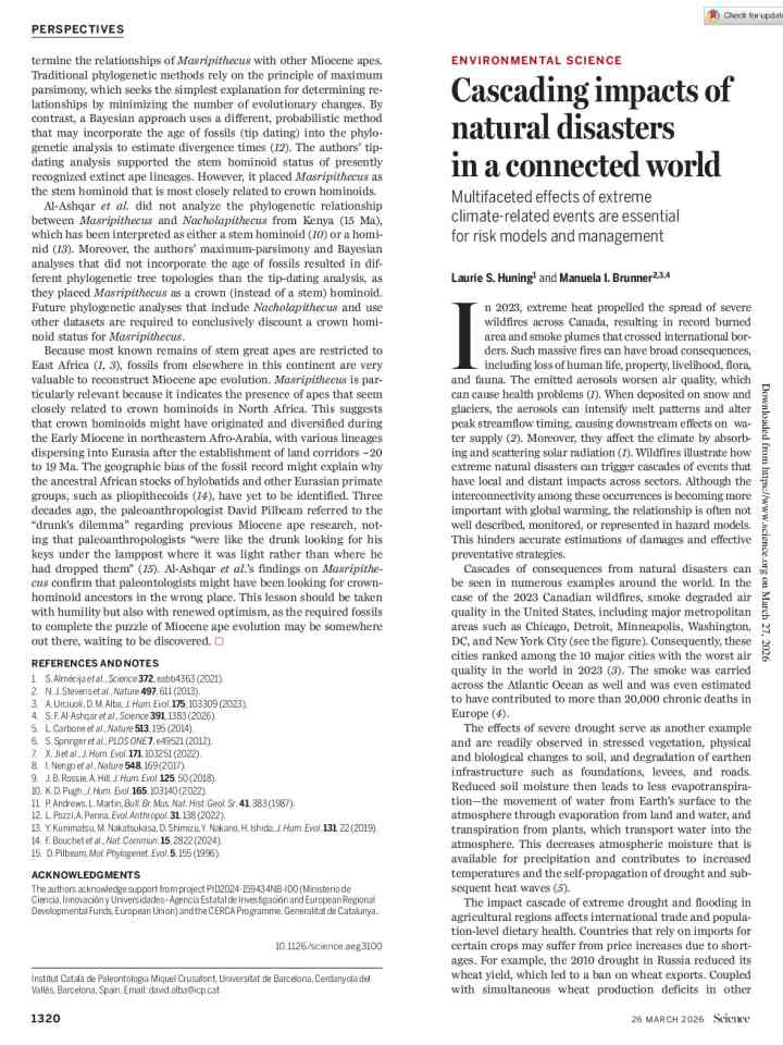 Cascading impacts of natural disasters in a connected world thumbnail