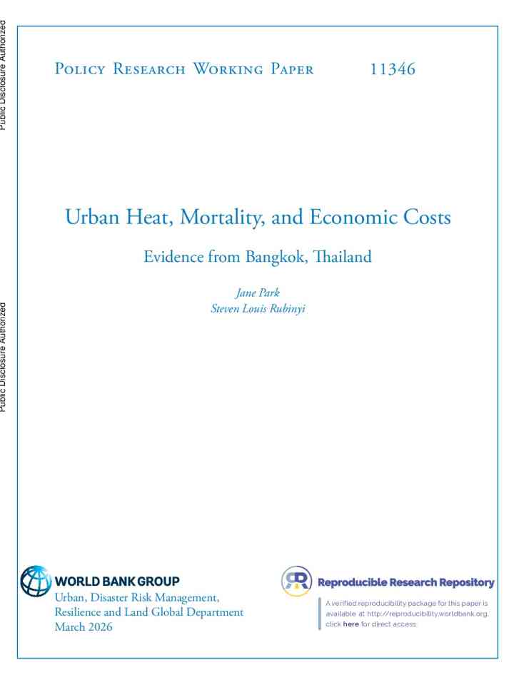  Urban heat, mortality, and economic costs: Evidence from Bangkok, Thailand thumbnail