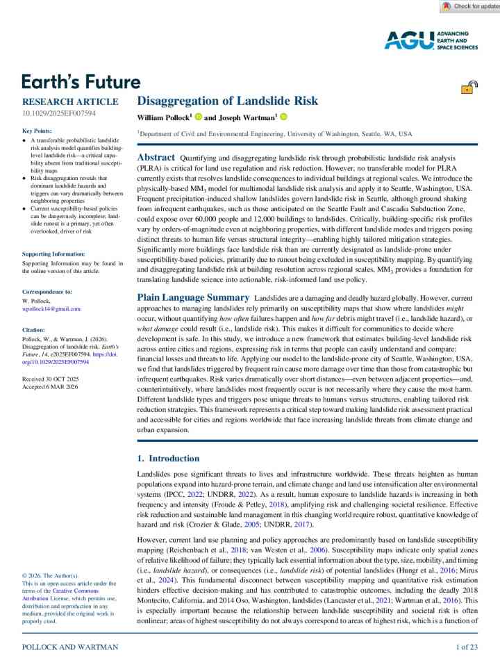 Disaggregation of landslide risk