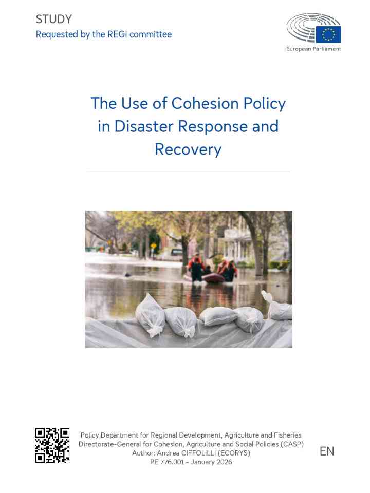  The use of cohesion policy in disaster response and recovery  thumbnail