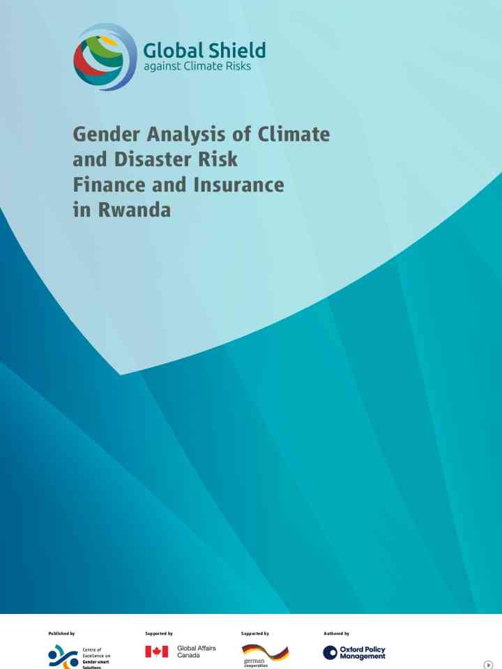 Gender analysis of climate and disaster risk finance and insurance in Rwanda thumbnail