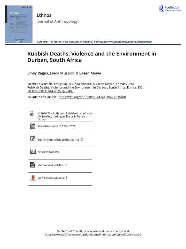 Rubbish deaths: Violence and the environment in Durban, South Africa thumbnail