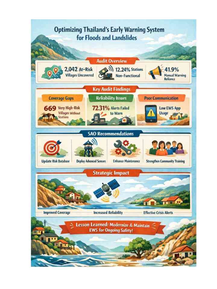 Thailand: State Audit Office proposes strategic upgrades to early warning system to maximize public safety thumbnail