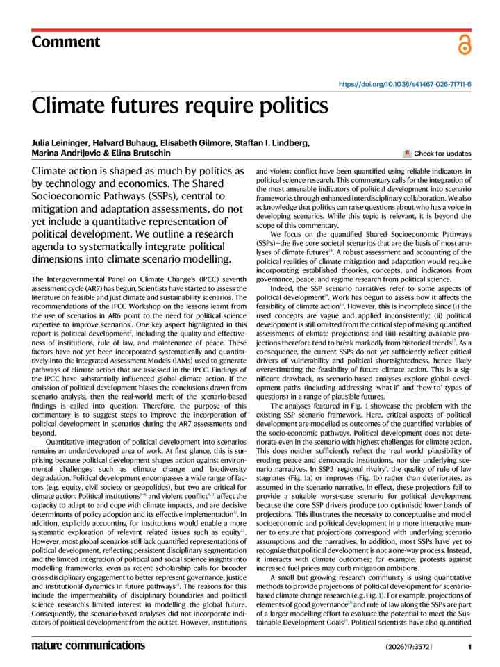 Climate futures require politics thumbnail