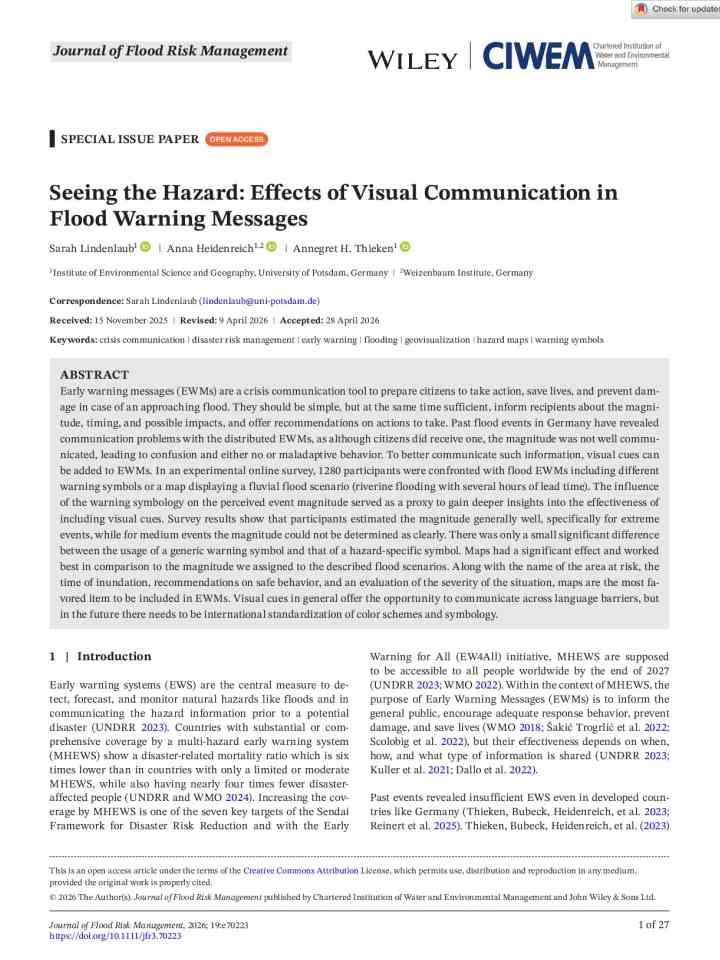 Seeing the Hazard: Effects of Visual Communication inFlood Warning Messages thumbnail