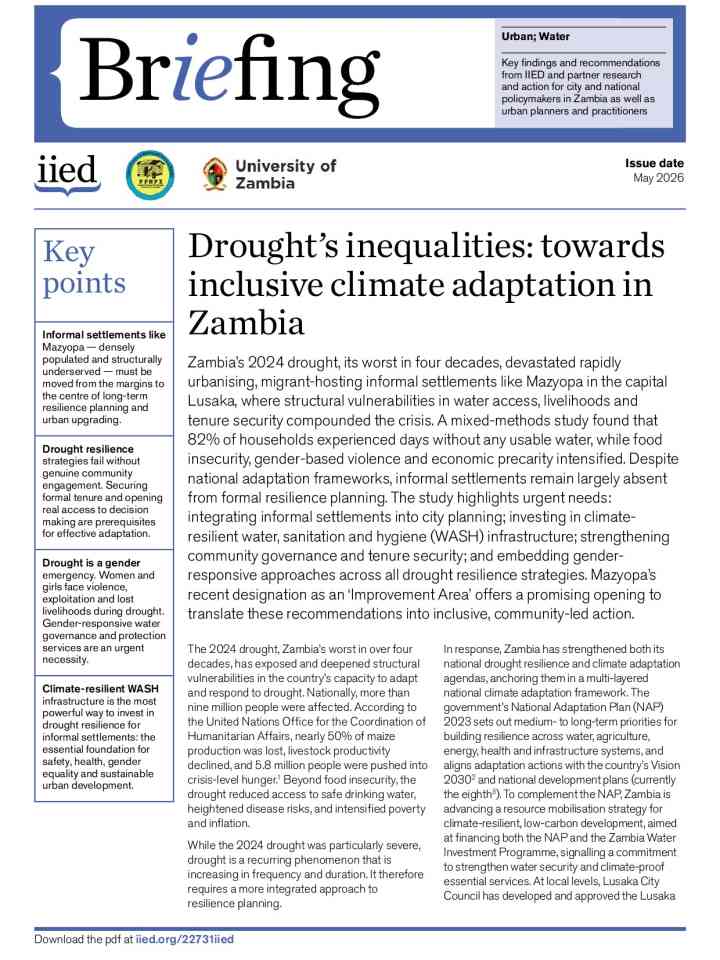 Drought’s inequalities: towards inclusive climate adaptation in Zambia thumbnail