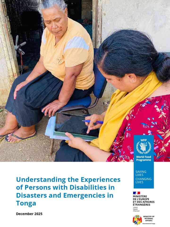 Understanding the experiences of persons with disabilities in disasters and emergencies in Tonga (December 2025) thumbnail