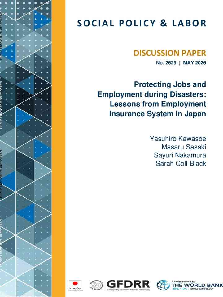 Protecting jobs and employment during disasters: lessons from employment insurance system in Japan thumbnail