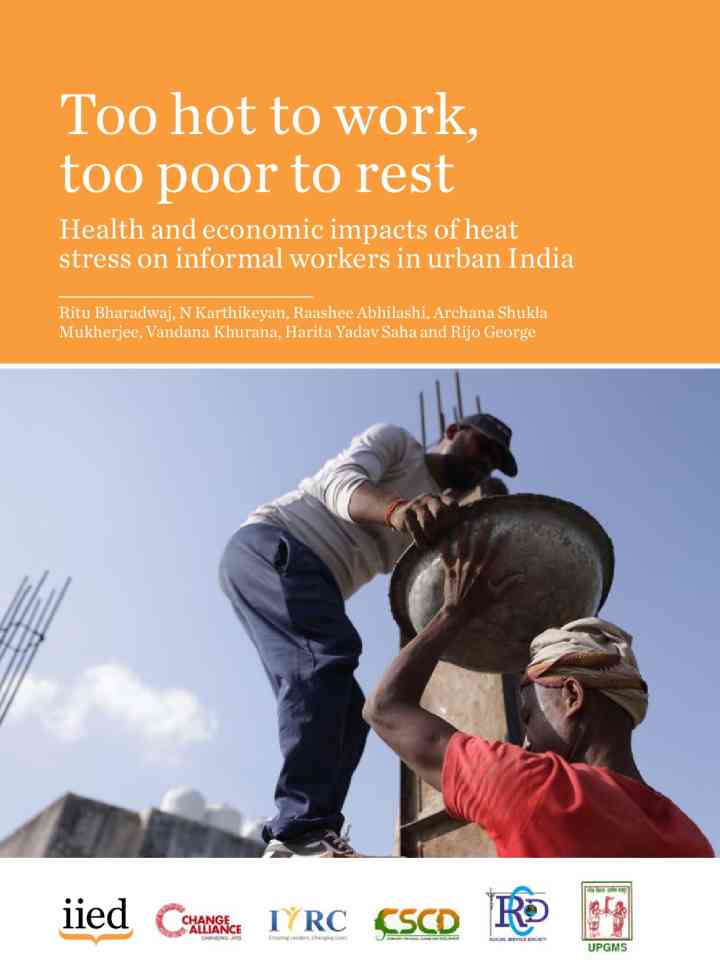 Too hot to work, too poor to rest: health and economic impacts of heat stress on informal workers in urban India thumbnail