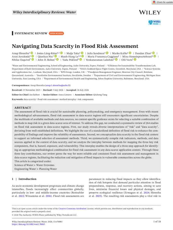 Navigating data scarcity in flood risk assessment thumbnail