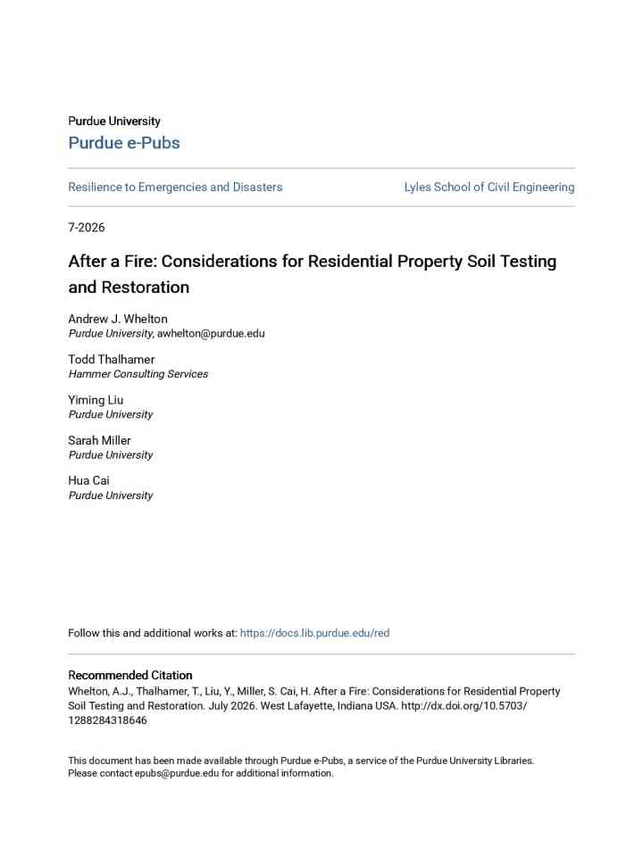 After a fire: Considerations for residential property soil testing and restoration thumbnail