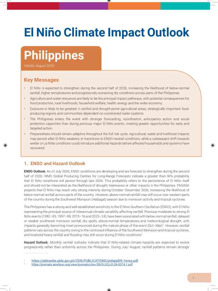 El Niño climate impact outlook - Philippines thumbnail