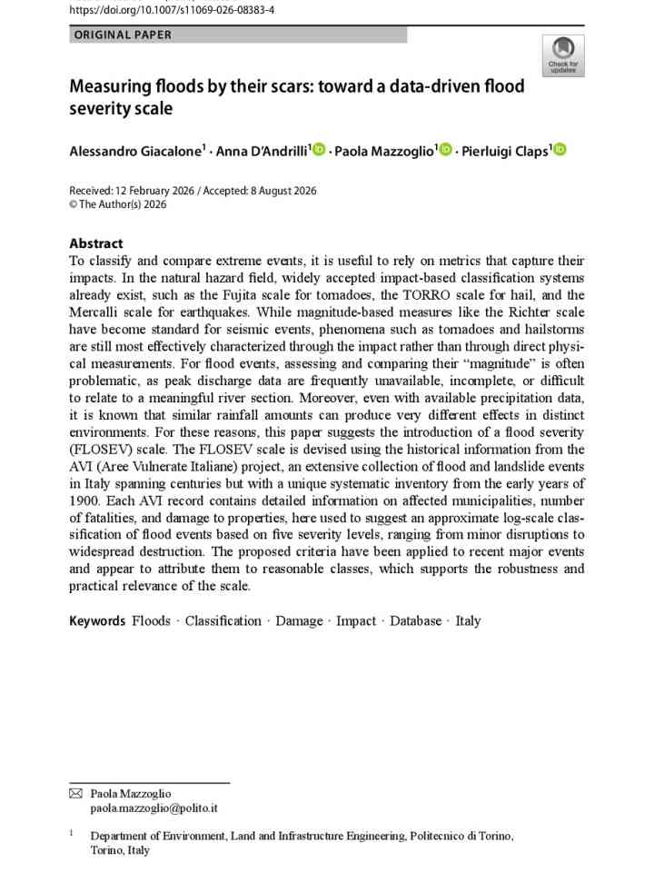 Measuring floods by their scars: toward a data-driven flood severity scale thumbnail