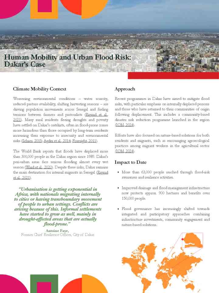 Human mobility and urban flood risk: Dakar’s case thumbnail