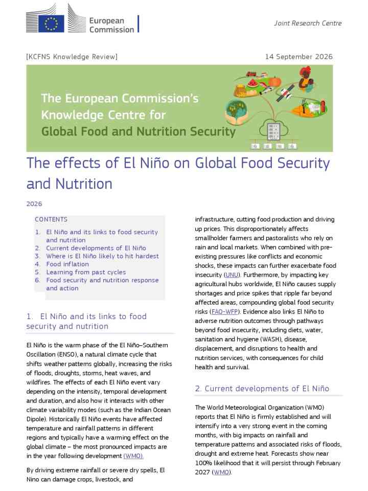 The effects of El Niño on global food security and nutrition thumbnail