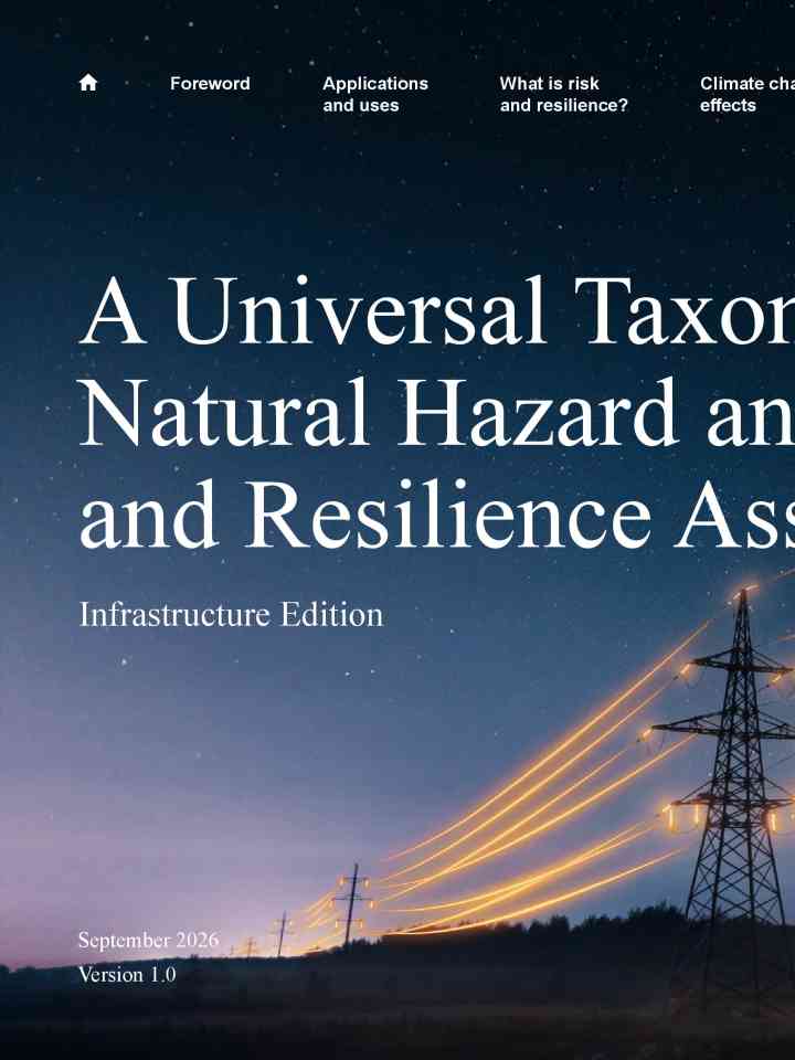 A universal taxonomy for natural hazard and climate risk and resilience assessments – Infrastructure edition thumbnail