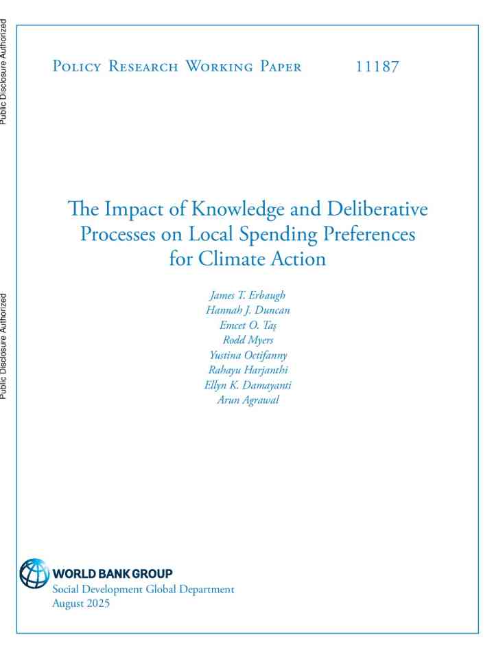 The impact of knowledge and deliberative processes on local spending preferences for climate action thumbnail
