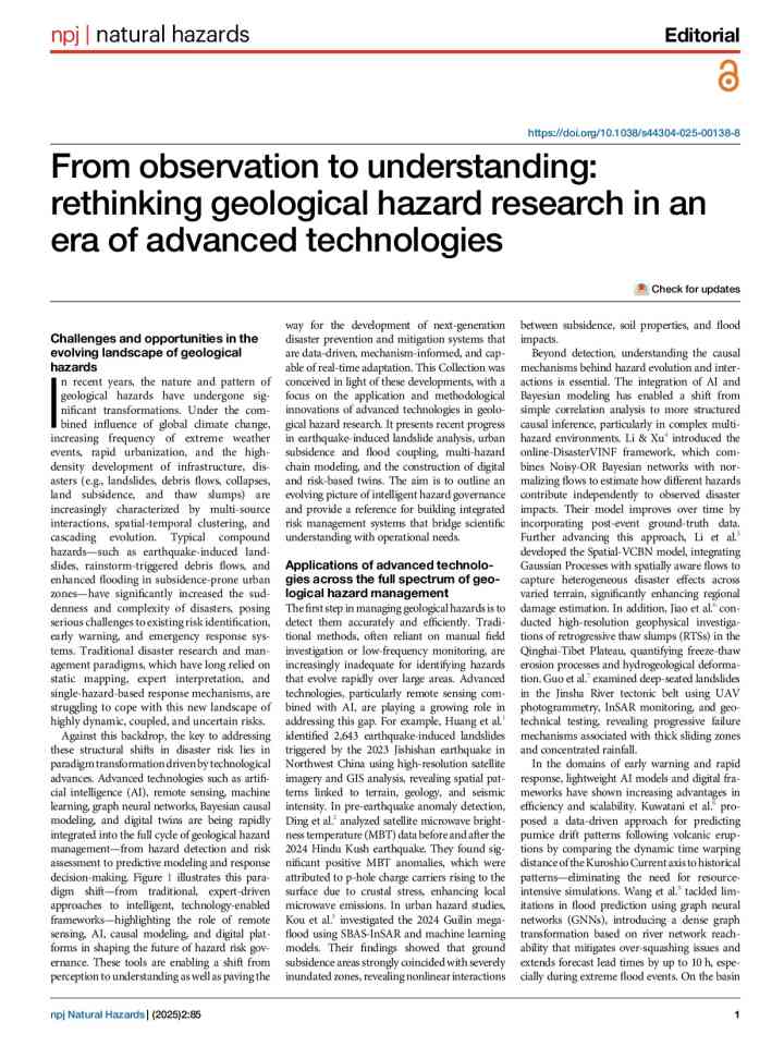 From observation to understanding: rethinking geological hazard research in an era of advanced technologies thumbnail