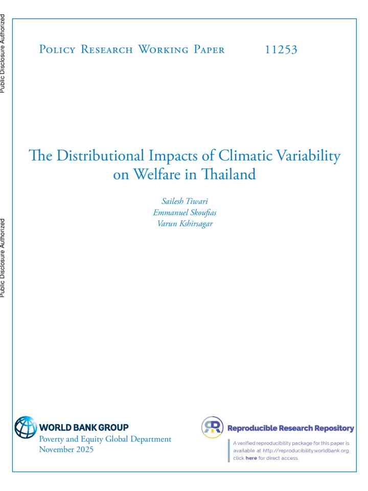 The distributional impacts of climatic variability on welfare in Thailand thumbnail