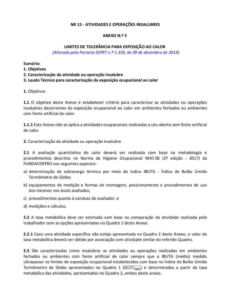 Tolerance limits for heat exposure (amended by SEPRT Ordinance No. 1,359 of 9 December 2019) thumbnail