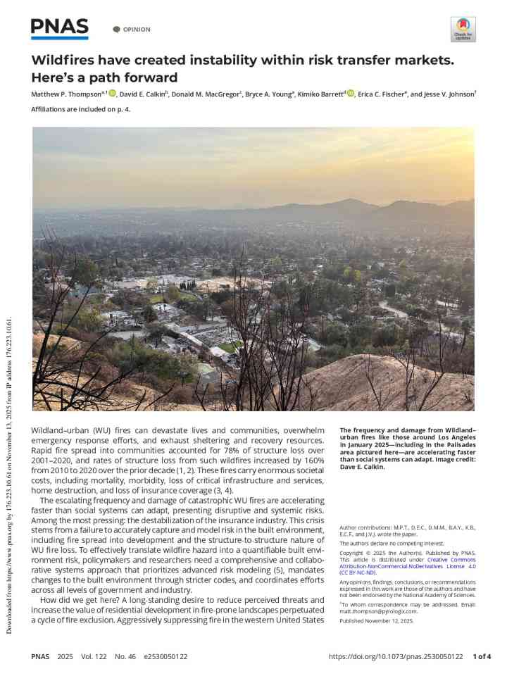 Wildfires have created instability within risk transfer markets. Here’s a path forward thumbnail