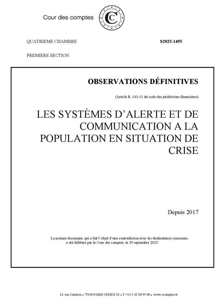 Les systèmes d’alerte et de communication à la population en situation de crise thumbnail