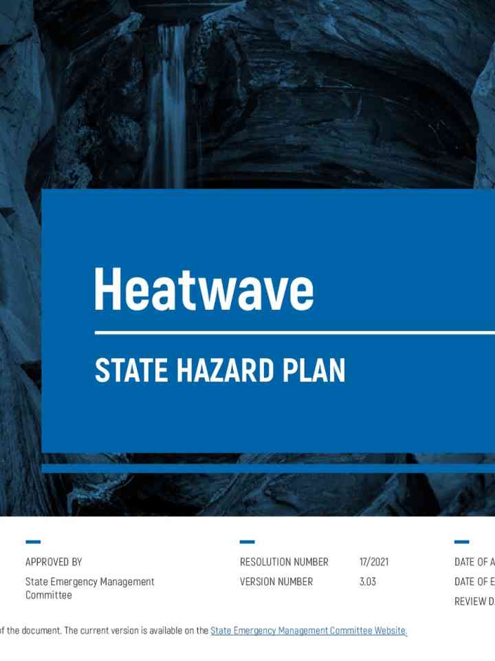 Western Australia heatwave state hazard plan thumbnail