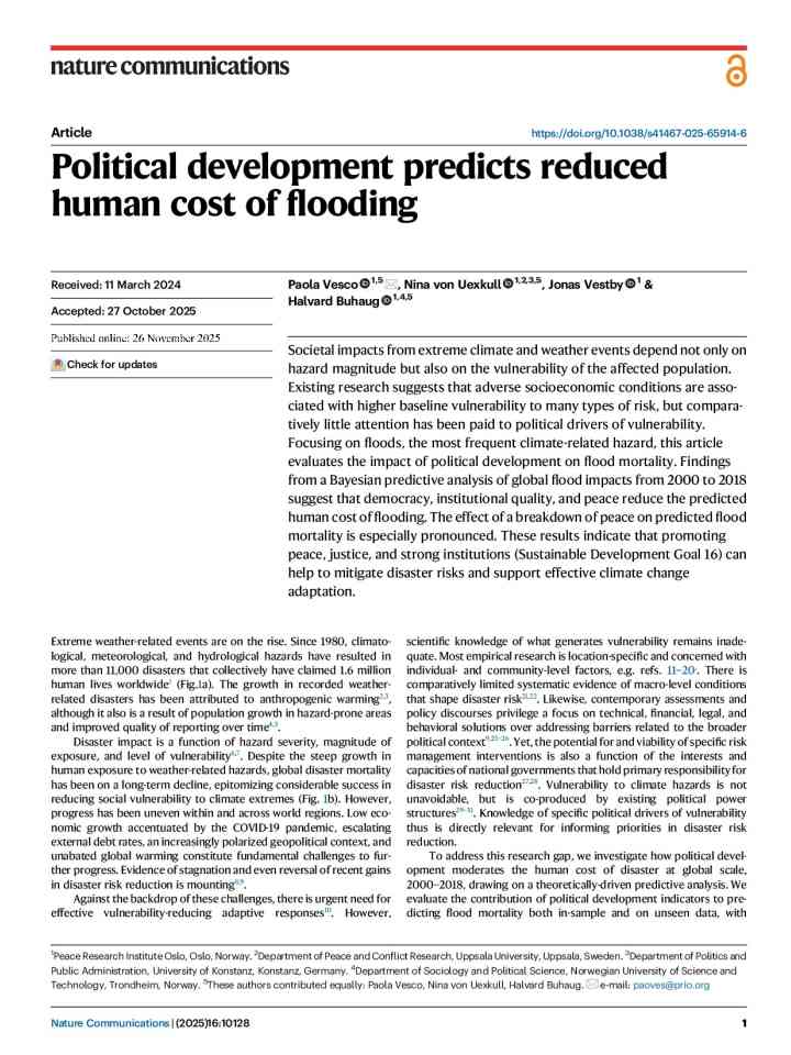 Political development predicts reduced human cost of flooding thumbnail