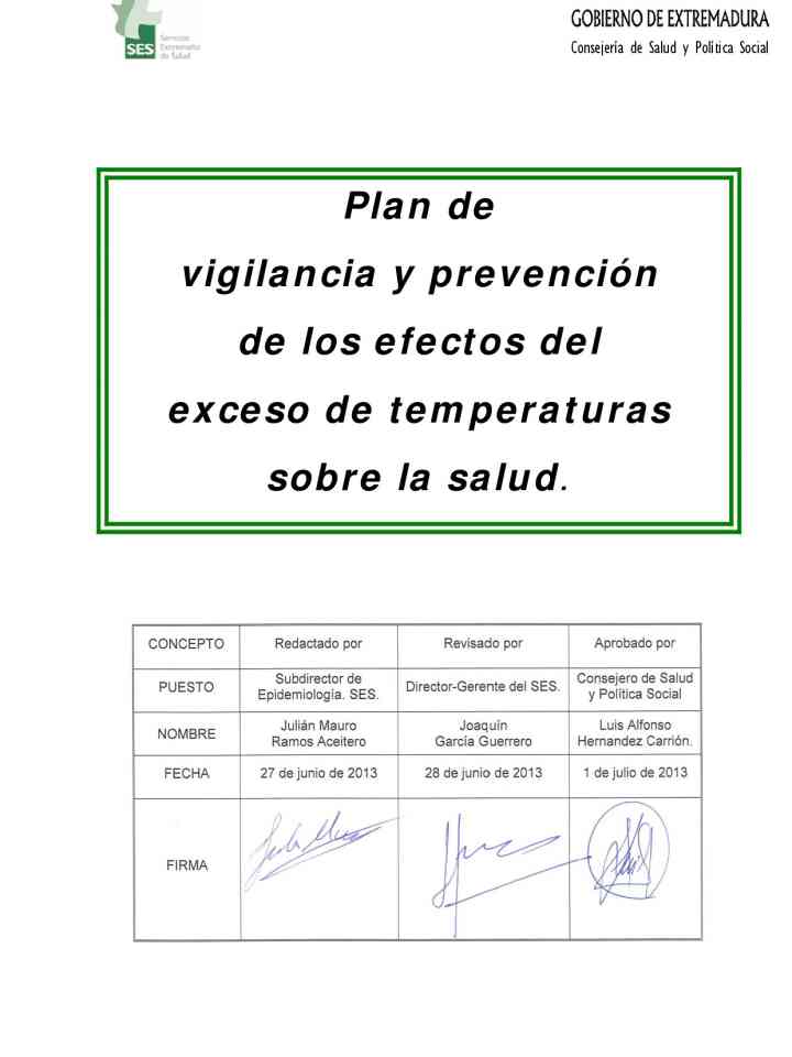 Surveillance and prevention plan for the effects of excessive heat on health thumbnail