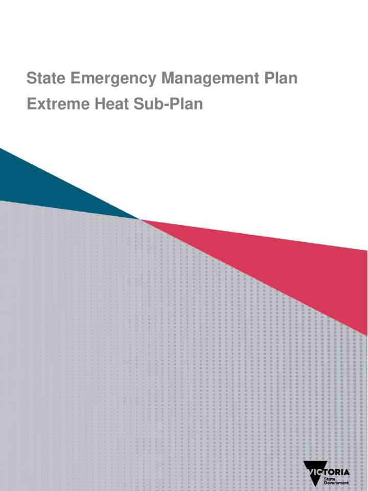 State emergency management plan extreme heat sub-plan thumbnail